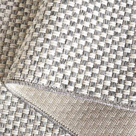 Safavieh Sisal All-Weather Saw460F Grey/Ivory Rug.