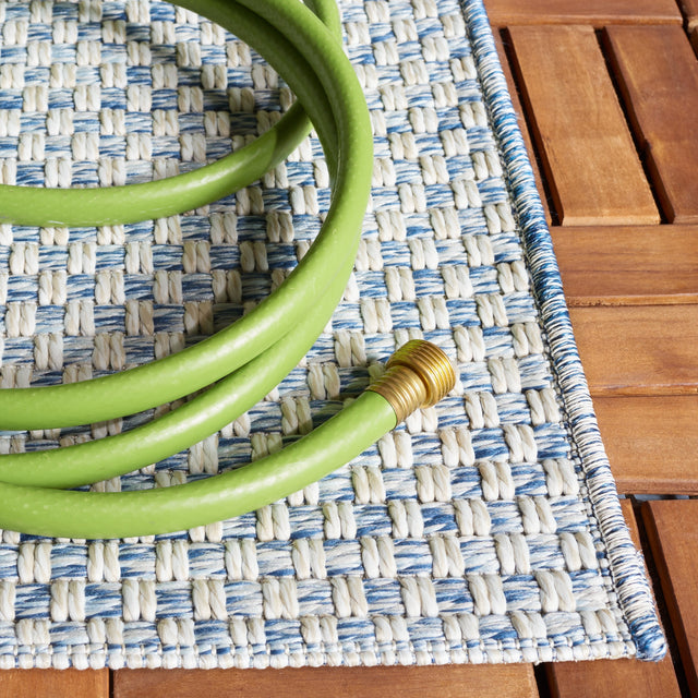 Safavieh Sisal All-Weather Saw460M Blue/Ivory Rug.