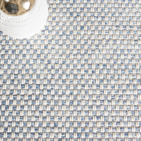 Safavieh Sisal All-Weather Saw460M Blue/Ivory Rug.