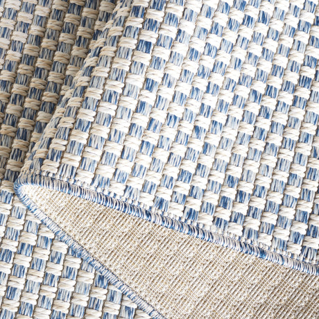 Safavieh Sisal All-Weather Saw460M Blue/Ivory Rug.
