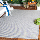 Safavieh Sisal All-Weather Saw460M Blue/Ivory Rug.
