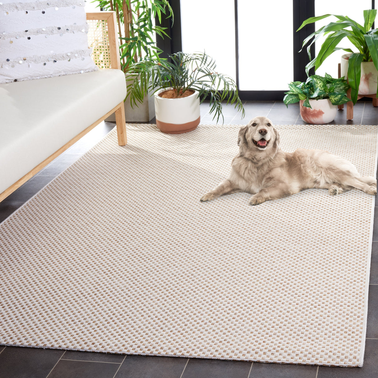 Safavieh Sisal All-Weather Saw640B Ivory/Natural Rug.