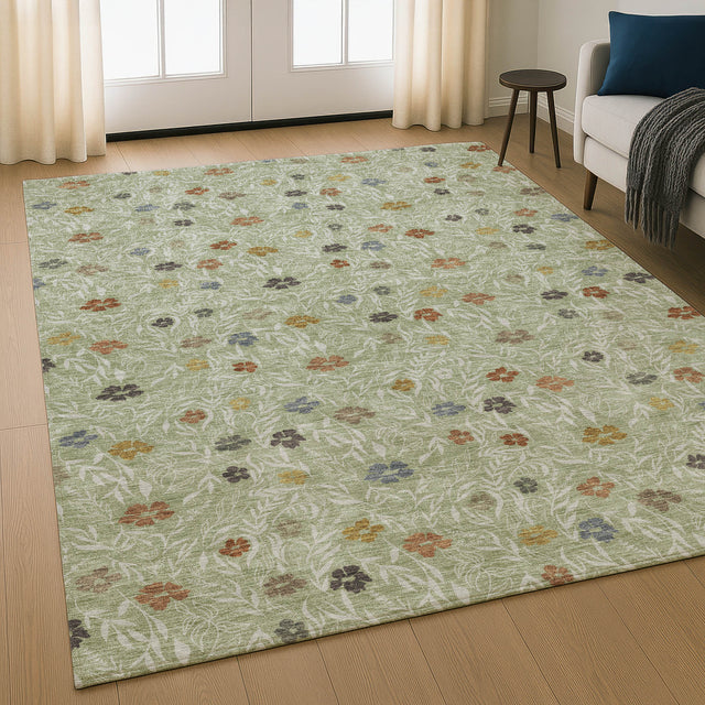 Dalyn Soft Essentials SE4 Transitional Machine Made Green Rug