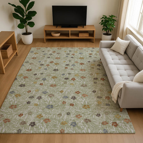 Dalyn Soft Essentials SE4 Transitional Machine Made Green Rug