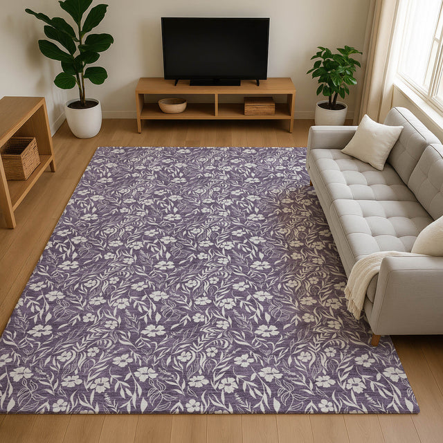 Dalyn Soft Essentials SE4 Transitional Machine Made Purple Rug