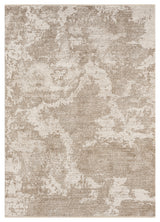 Dynamic Rugs Sequence 18502 Power Loomed Modern Beige/Dark Beige Rug