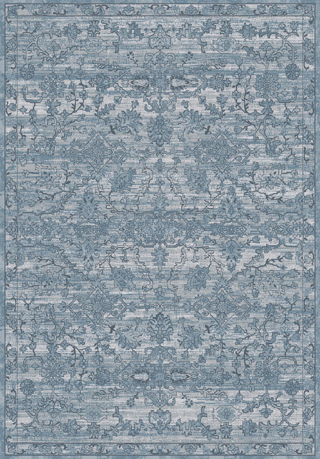 Dynamic Rugs Sequence 18510 Power Loomed Transitional Blue Rug