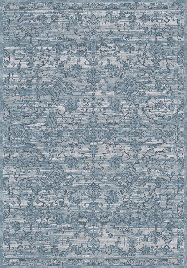 Dynamic Rugs Sequence 18510 Power Loomed Transitional Blue Rug