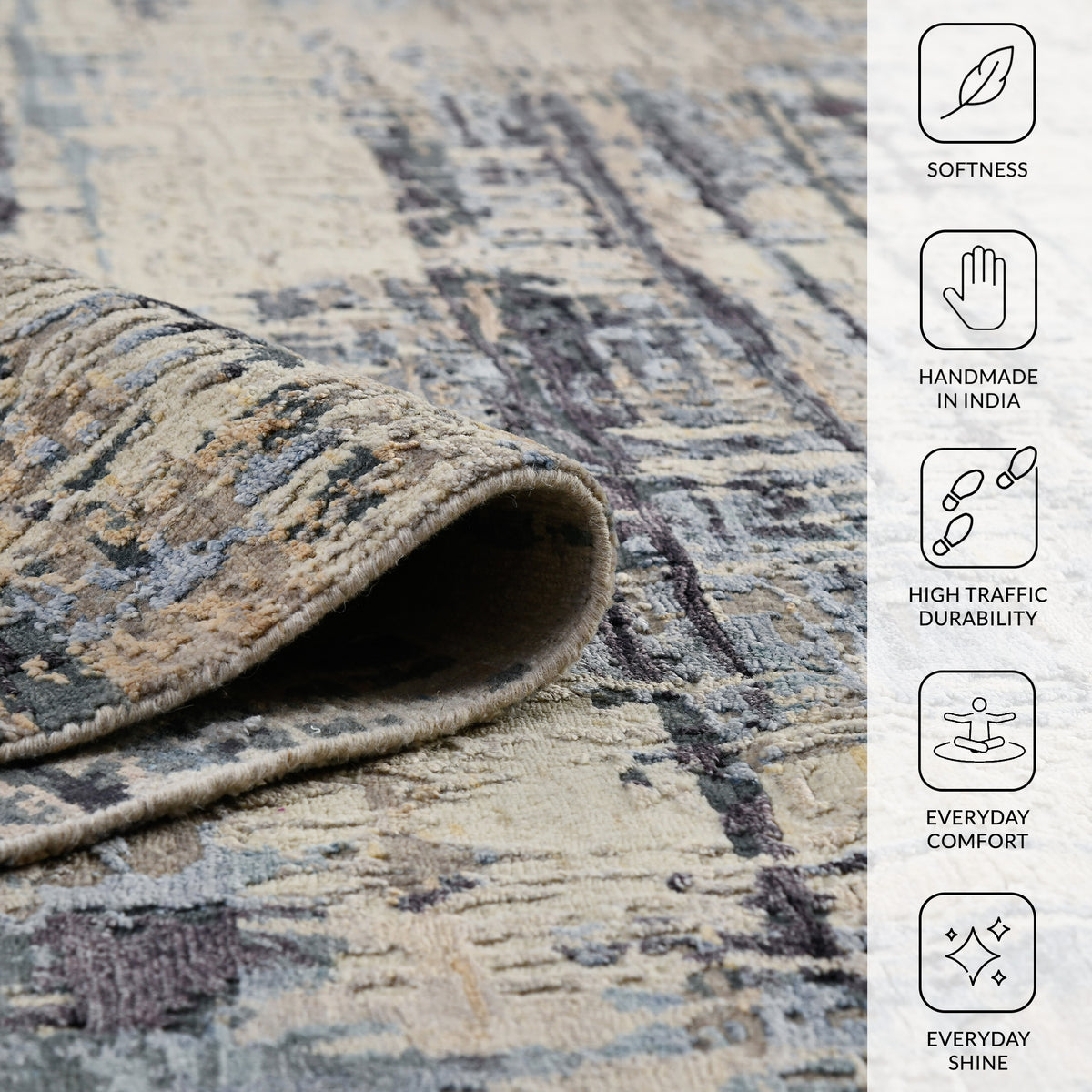 Amer Serena SER-102 Beige area rug - infographic view