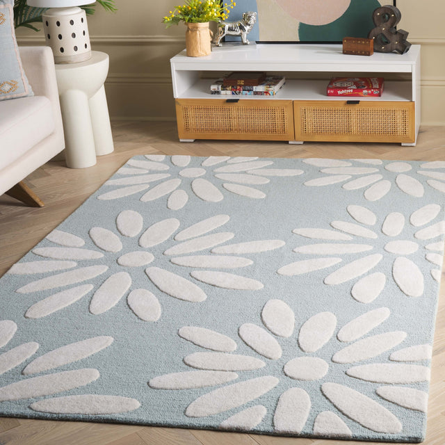 Safavieh Safavieh Kids Sfk914J Teal/Ivory Rug.