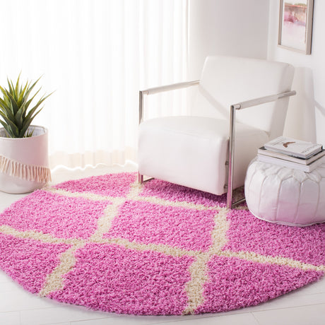 Safavieh Sgd-Dallas Shag Sgds257I Pink/Ivory Rug.