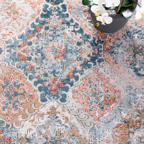 Safavieh Shivan Shv787M Blue/Rose Rug.