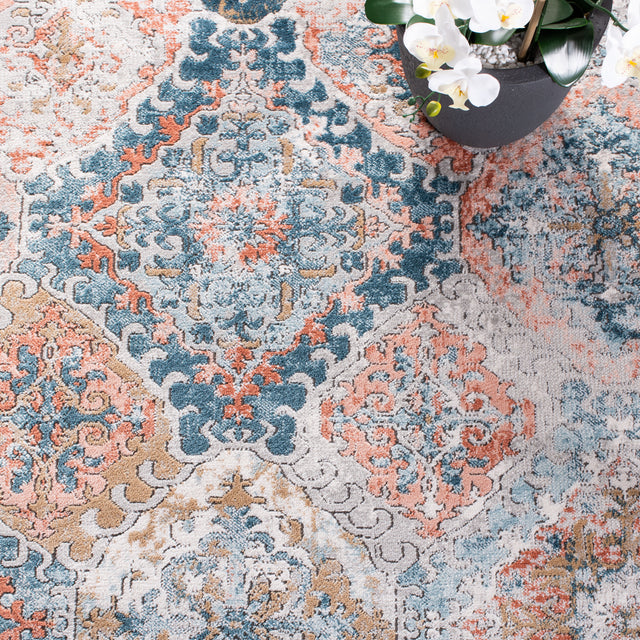 Safavieh Shivan Shv787M Blue/Rose Rug.