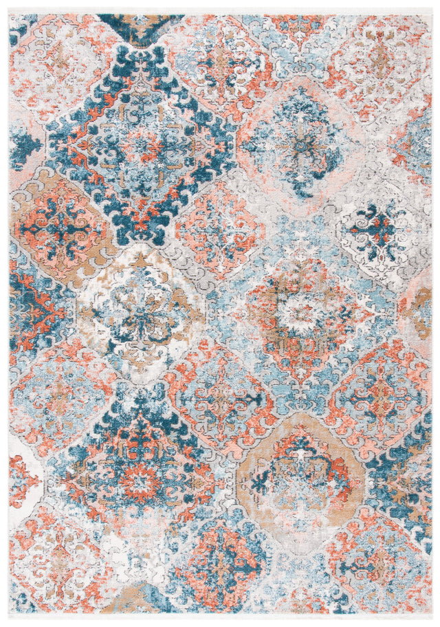 Safavieh Shivan Shv787M Blue/Rose Rug.