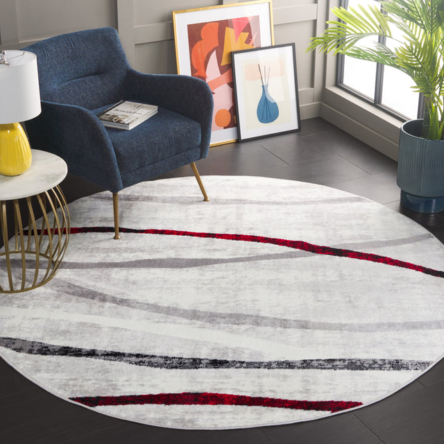 Safavieh Skyler Sky112P Ivory Grey/Red Rug.