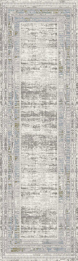 Dynamic Rugs Skyler 6710 Grey/Blue/Green Rug - runner view