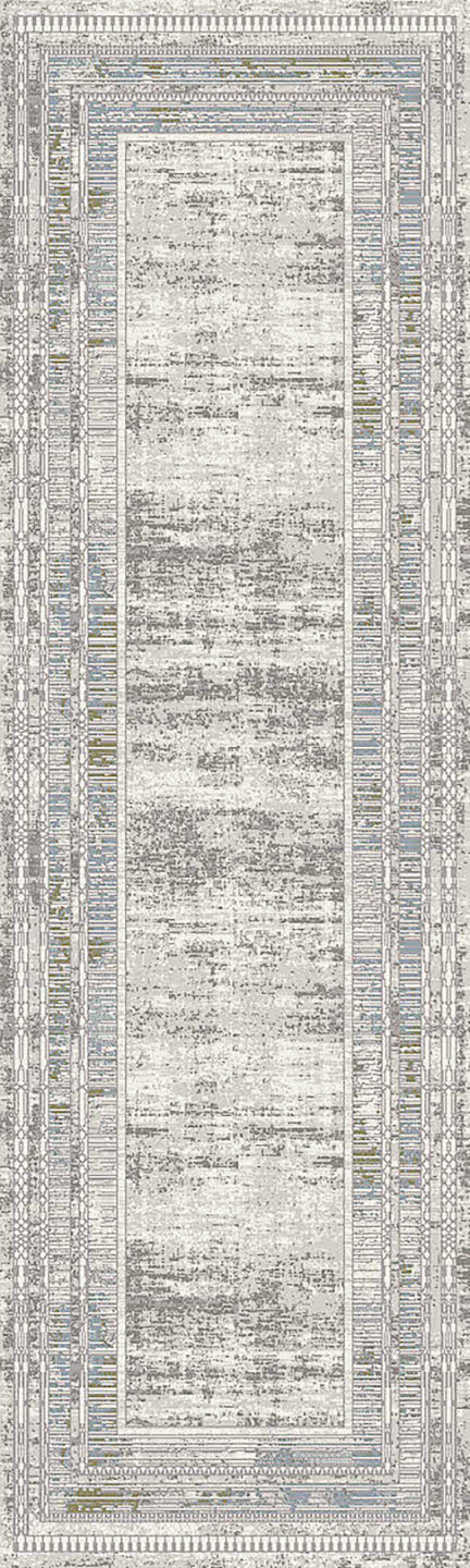Dynamic Rugs Skyler 6710 Grey/Blue/Green Rug - runner view