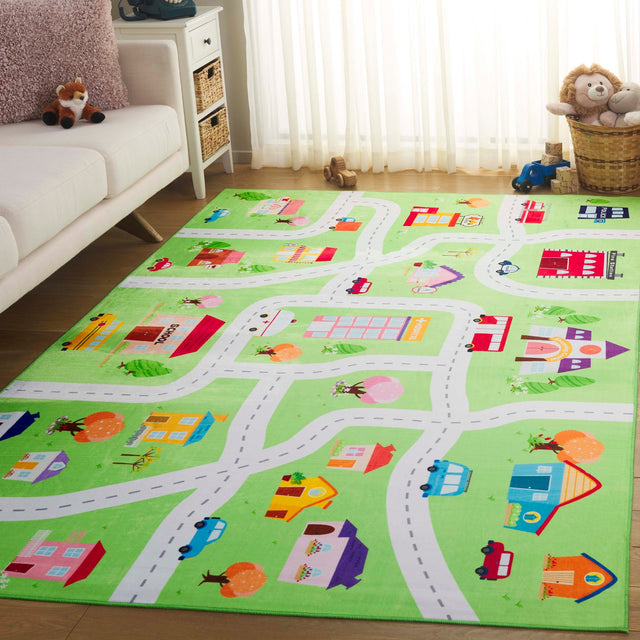 Safavieh Santa Monica Kids Smk100Y Light Green Rug.