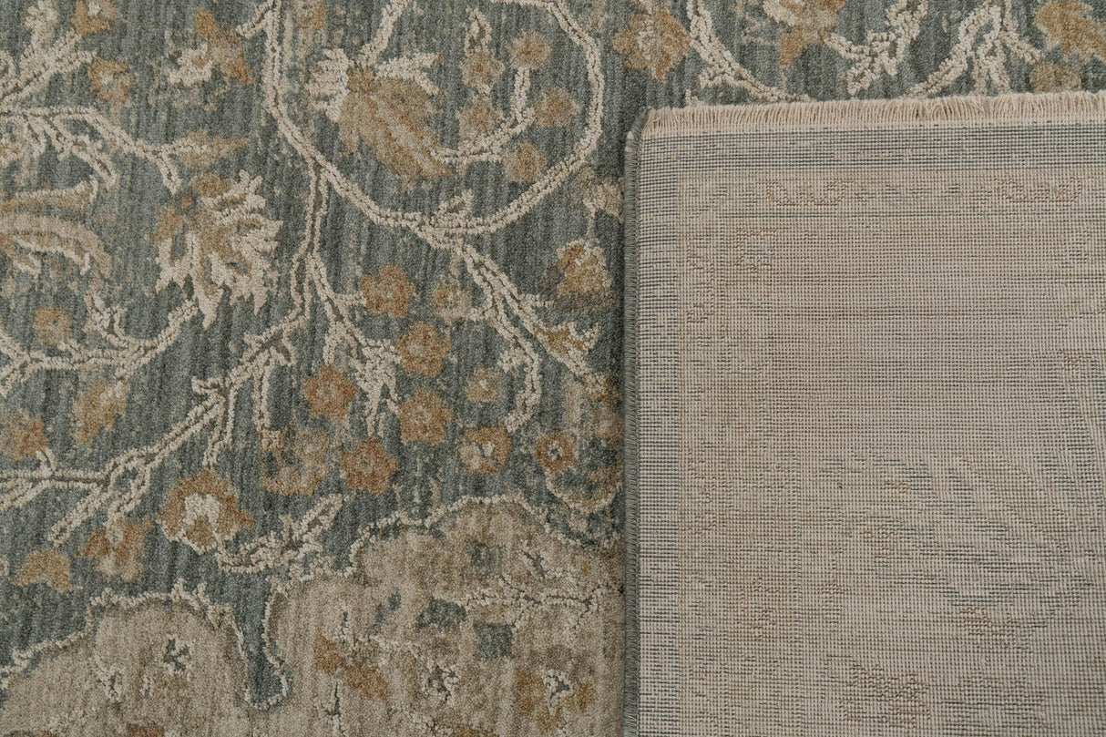 Dynamic Rugs Solace 17920 Power Loomed Traditional Beige/Blue Rug