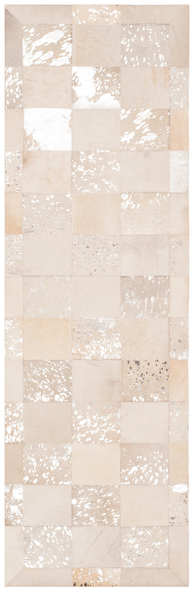 Safavieh Studio Leather Stl214A Ivory/Silver Rug.