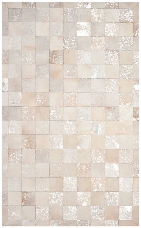 Safavieh Studio Leather Stl214A Ivory/Silver Rug.