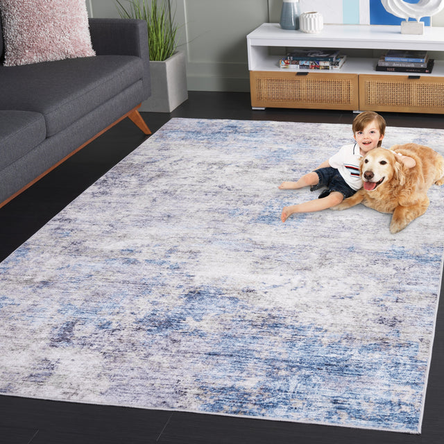 Safavieh Santa Monica Stm332A Ivory/Blue Rug.