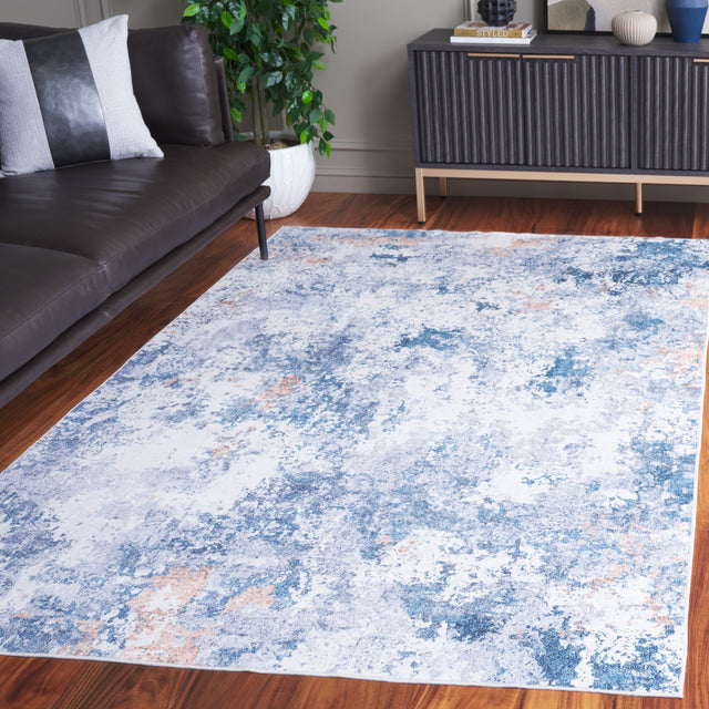 Safavieh Santa Monica Stm386A Ivory/Dark Blue Rug.