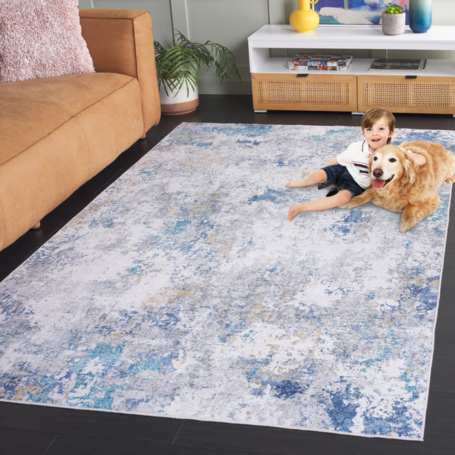 Safavieh Santa Monica Stm386B Ivory/Blue Rug.