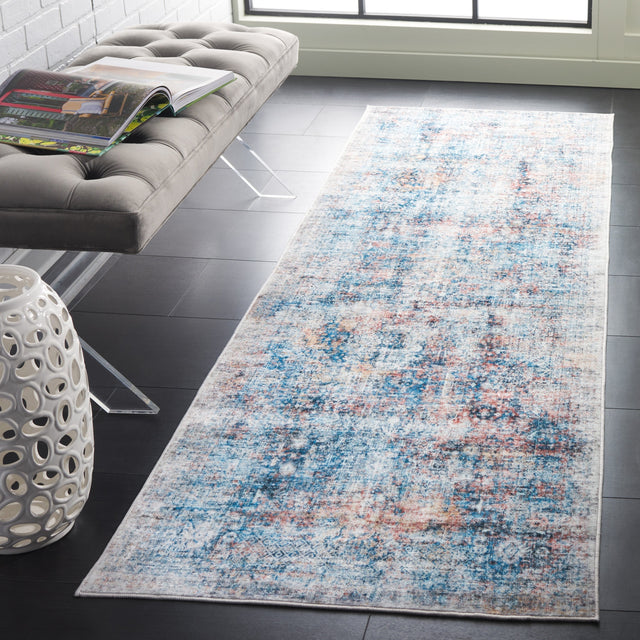 Safavieh Santa Monica Stm539M Blue/Rust Rug.