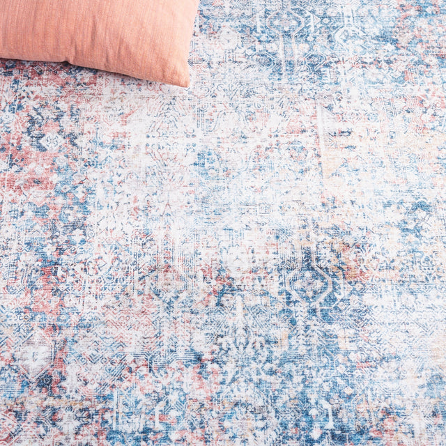 Safavieh Santa Monica Stm539M Blue/Rust Rug.