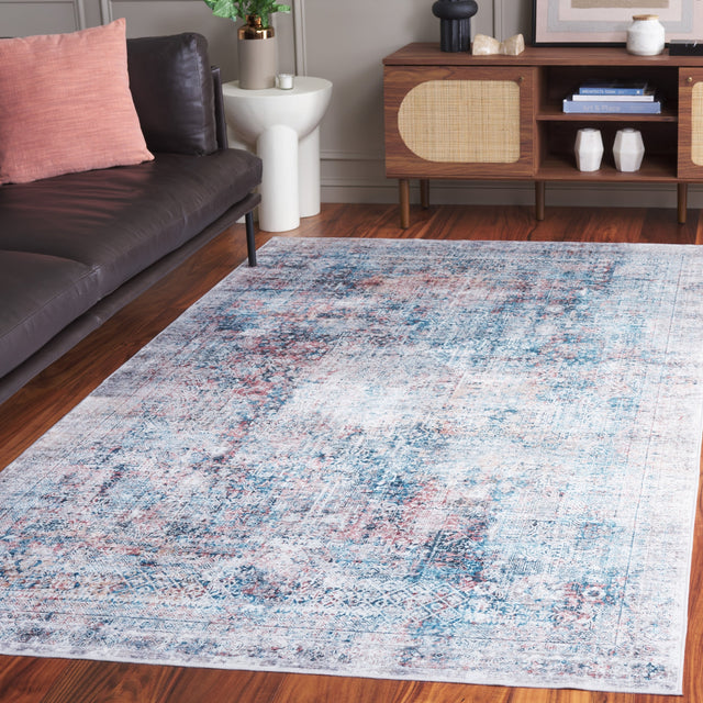 Safavieh Santa Monica Stm539M Blue/Rust Rug.