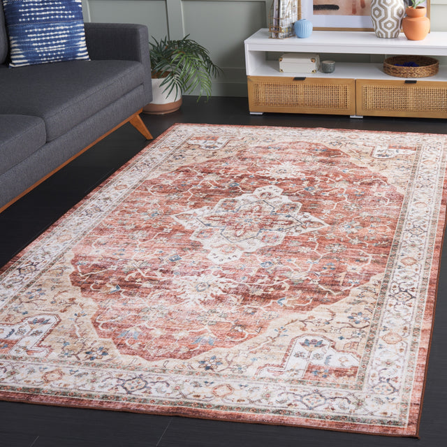 Safavieh Santa Monica Stm556Q Rust/Gold Rug.