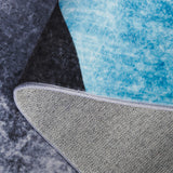 Safavieh Santa Monica Stm837G Dark Grey/Turquoise Rug.