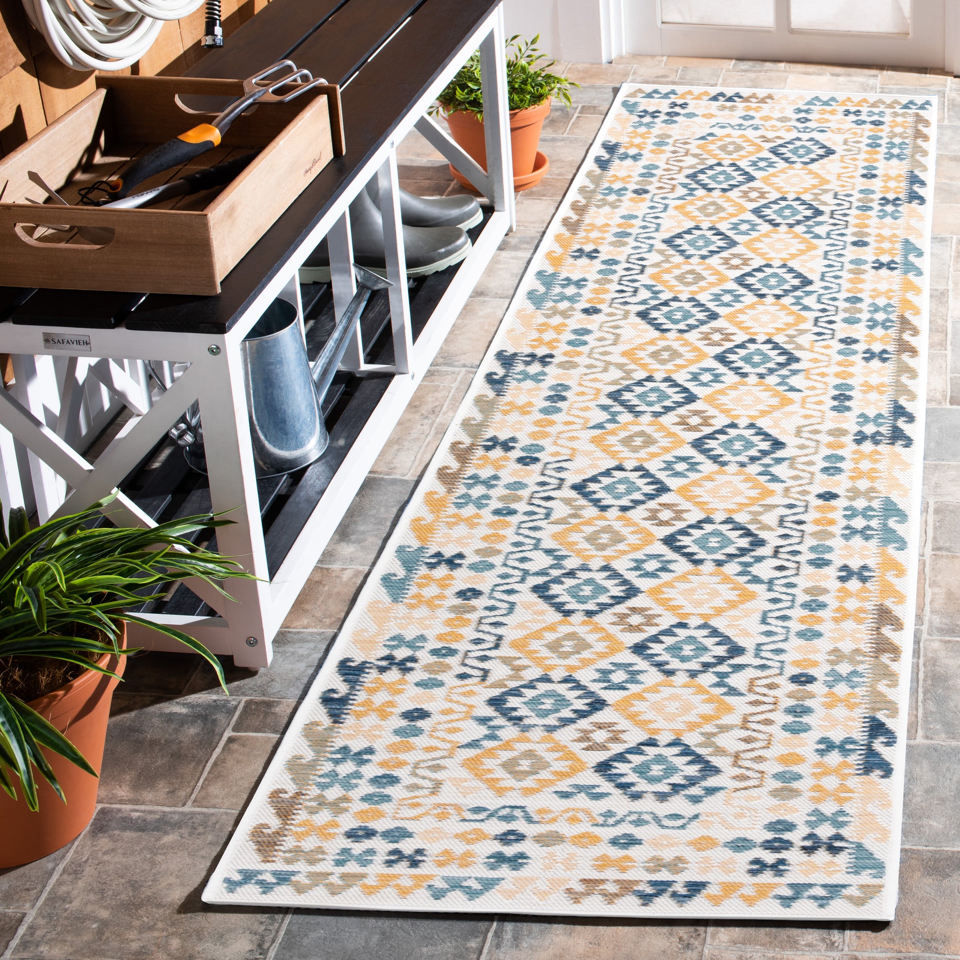 Safavieh Sunrise Sun622A Ivory/Blue Gold Area Rug