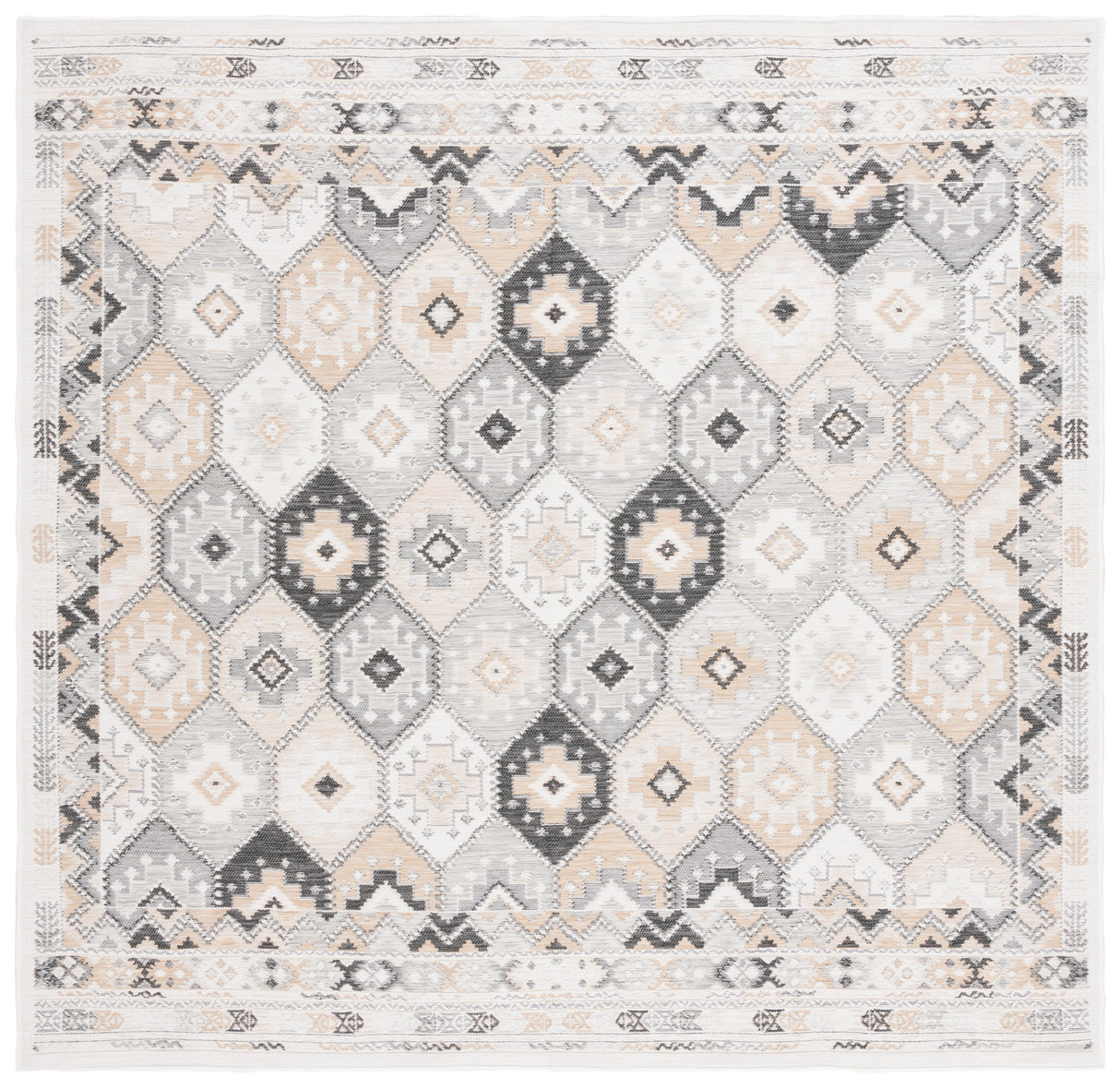 Safavieh Sunrise Sun630A Ivory/Grey Black Rug.