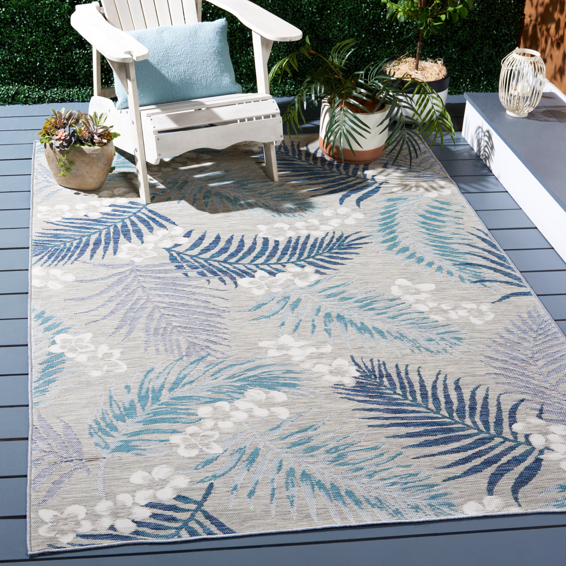 Safavieh Sunrise Sun675F Grey/Blue Ivory Area Rug