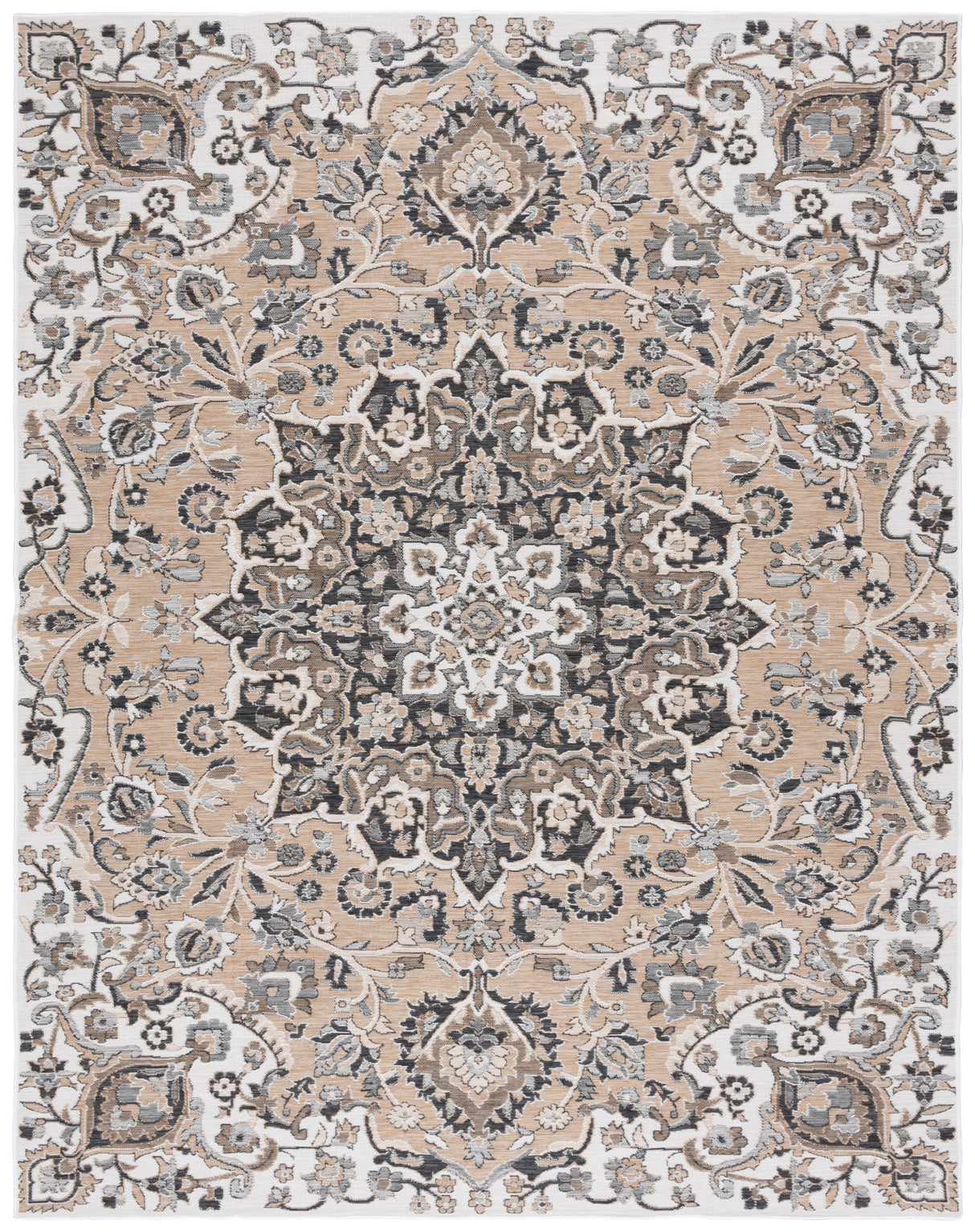 Safavieh Sunrise Sun696F Grey/Beige Black Rug.