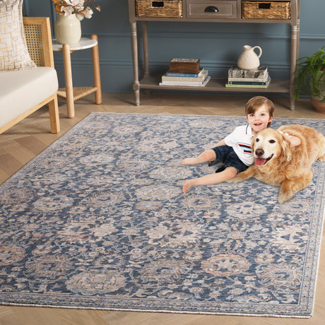 Safavieh Sutton Sut101N Navy/Beige Brown Rug.