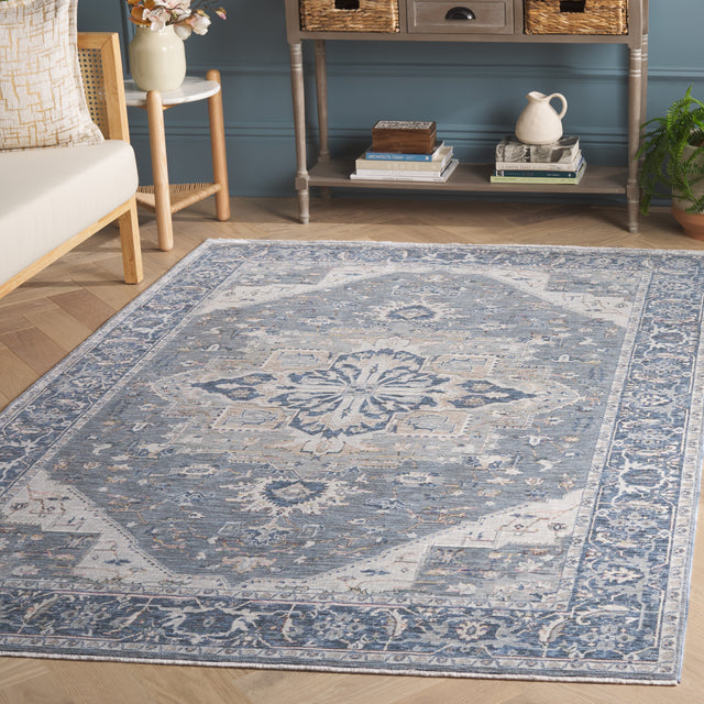 Safavieh Sutton Sut102F Grey/Navy Rug.