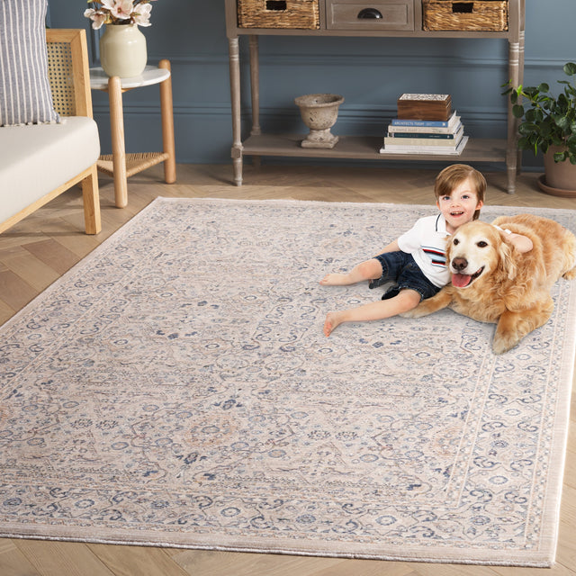 Safavieh Sutton Sut104B Beige/Navy Rug.