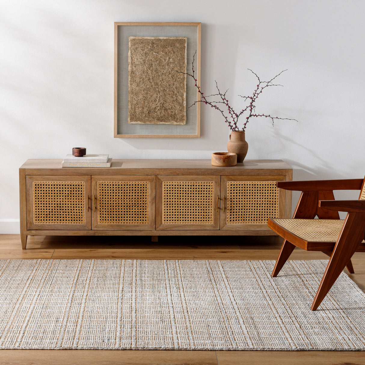 Surya Shivan Svh-2302 Ash, Sterling Grey, Khaki Rug.