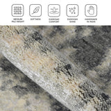 Amer Synergy SYN-45 Silver Sand area rug - infographic view