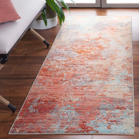 Safavieh Tacoma Tac943P Rust/Aqua Area Rug