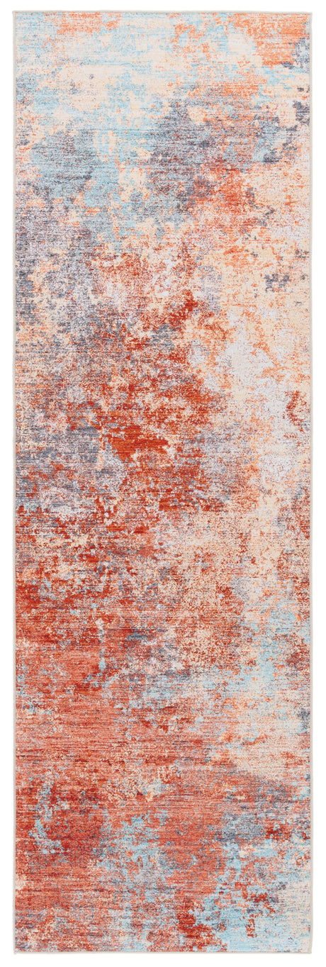 Safavieh Tacoma Tac943P Rust/Aqua Area Rug