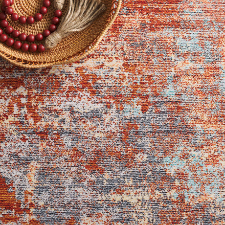 Safavieh Tacoma Tac943P Rust/Aqua Area Rug