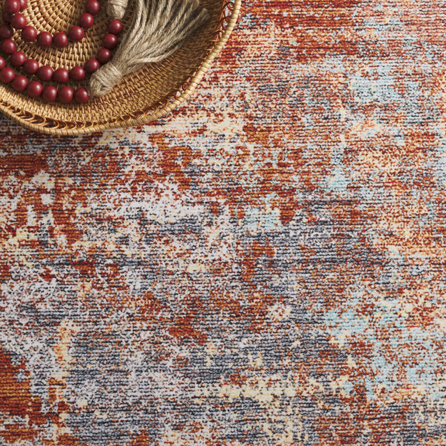 Safavieh Tacoma Tac943P Rust/Aqua Rug.