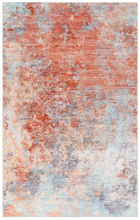 Safavieh Tacoma Tac943P Rust/Aqua Area Rug