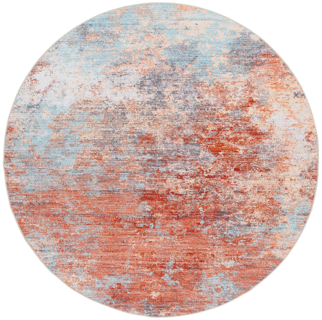 Safavieh Tacoma Tac943P Rust/Aqua Rug.