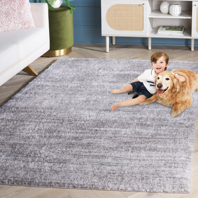 Safavieh Tahoe Shag Tho653G Grey/Dark Grey Rug.