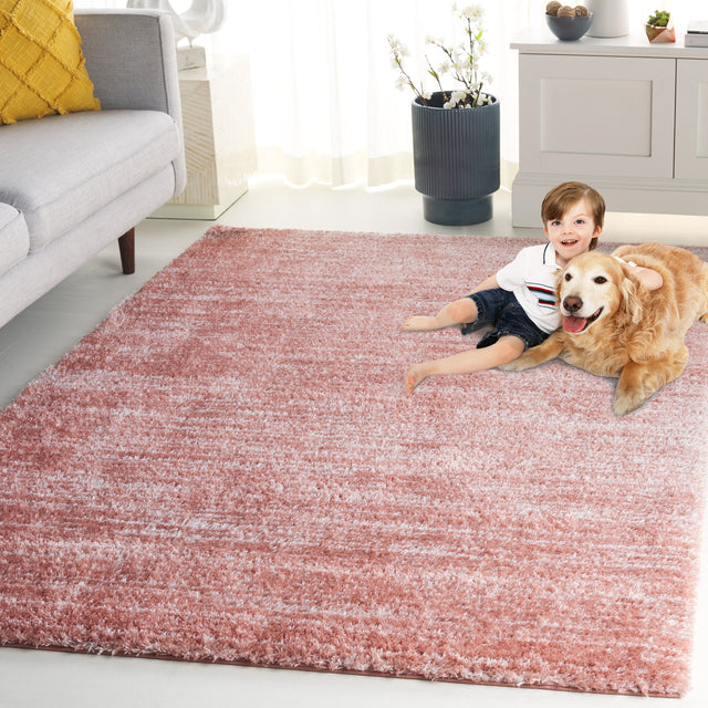 Safavieh Tahoe Shag Tho653U Pink/Ivory Rug.